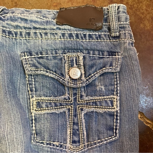 Men’s CJ Black Distressed Denim Jeans - Picture 4 of 4